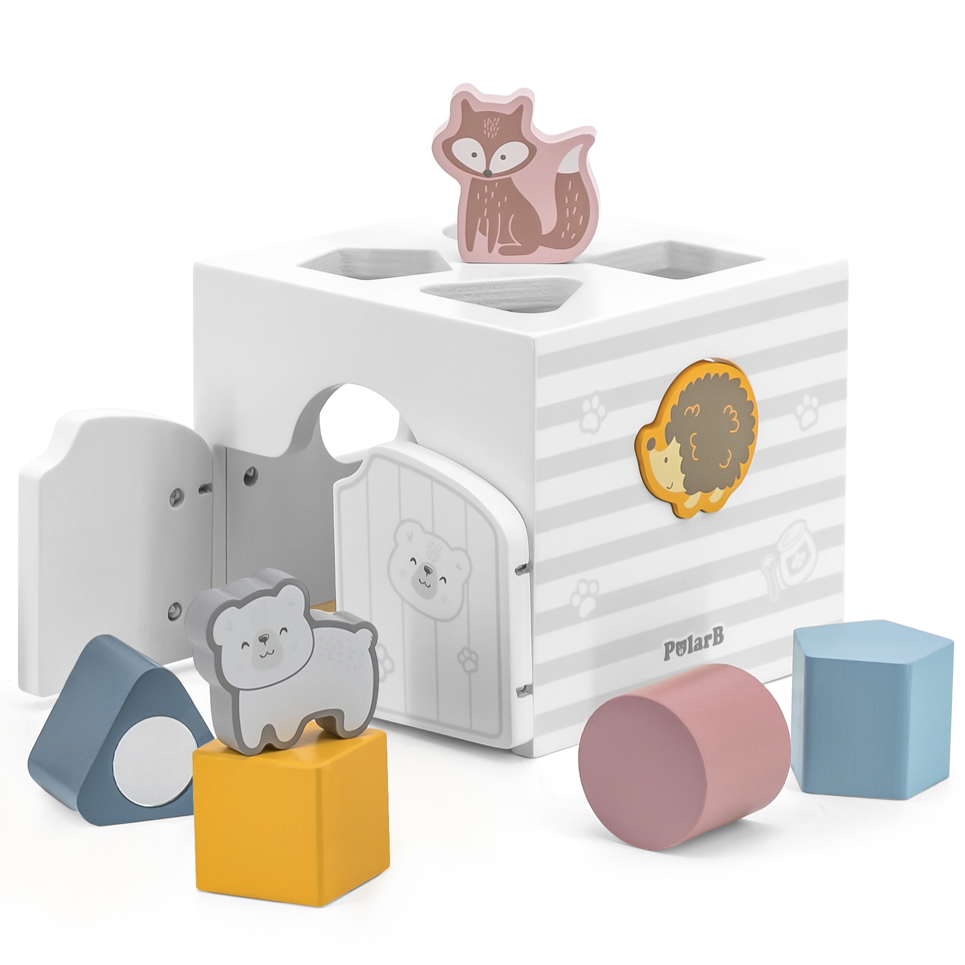 Viga Toys Vzdělávací dřevěná kostka se zvuky VIGA PolarB