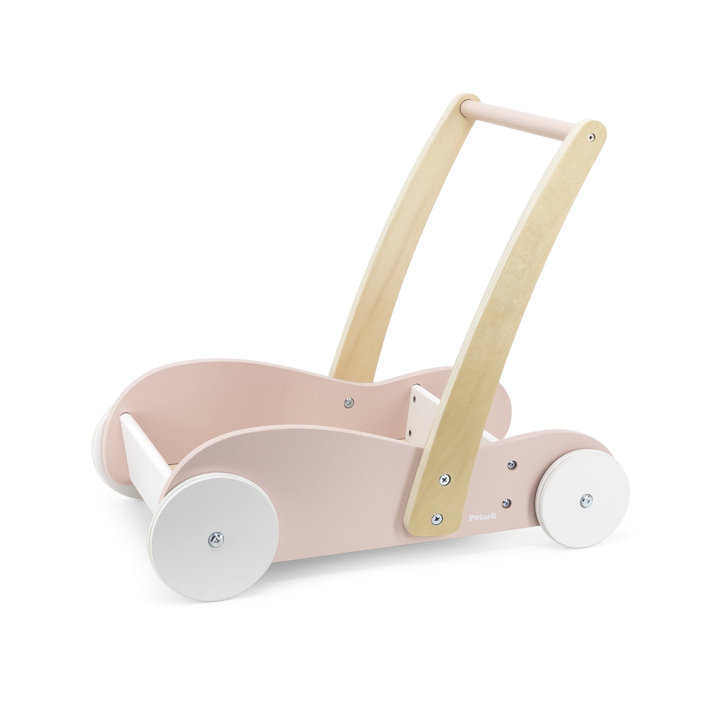 Viga Toys Dřevěný kočárek Viga PolarB 2v1, Růžový