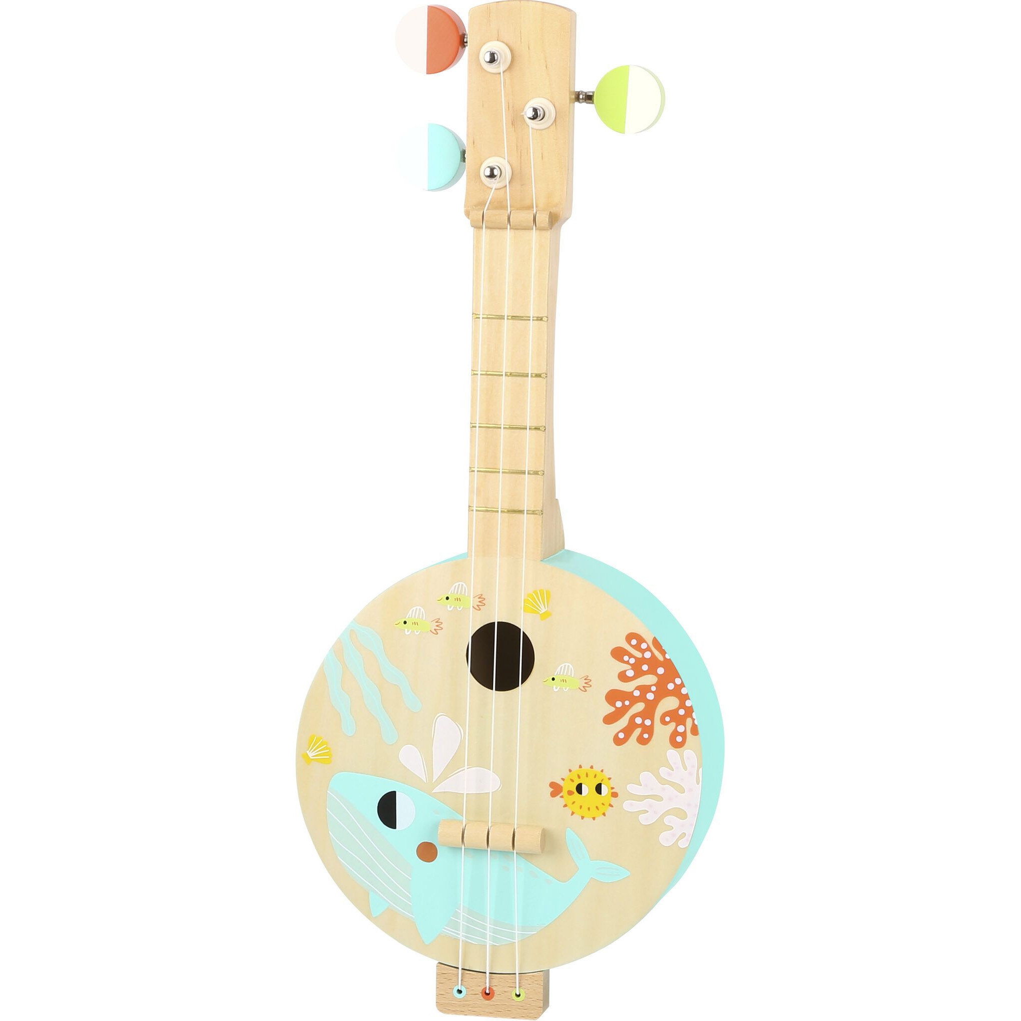 Tooky Toy Dřevěné banjo pro děti s tématem moře Tooky
