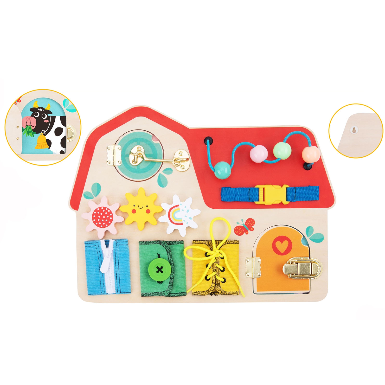 Tooky Toy Dřevěná Montessori manipulační deska Tooky