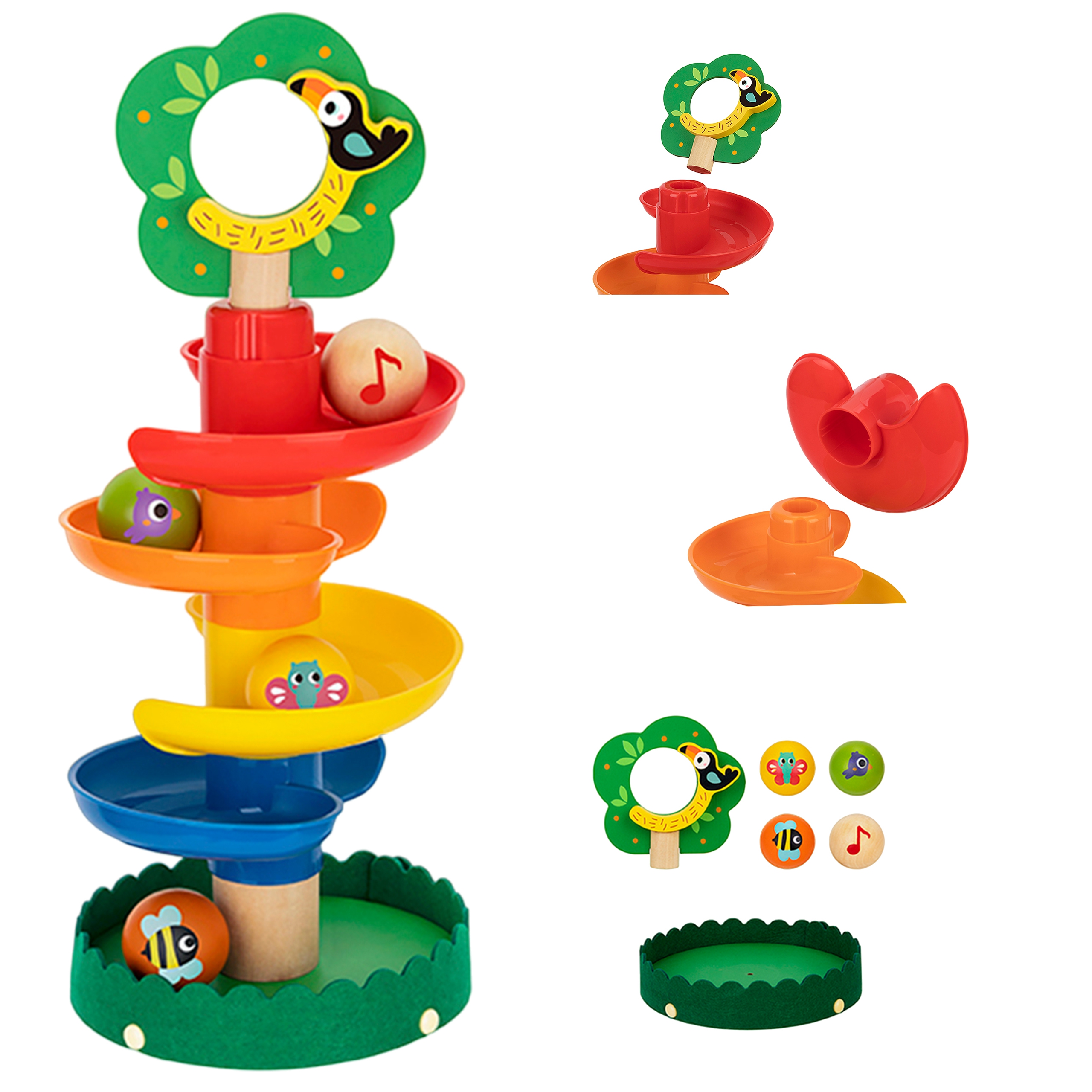Tooky Toy Dřevěná kuličková dráha Tooky