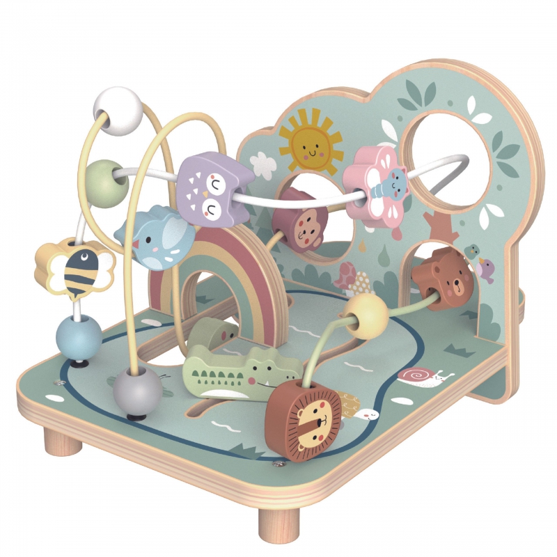 TOOKY TOY Dřevěná motorická smyčka lesní dobrodružství