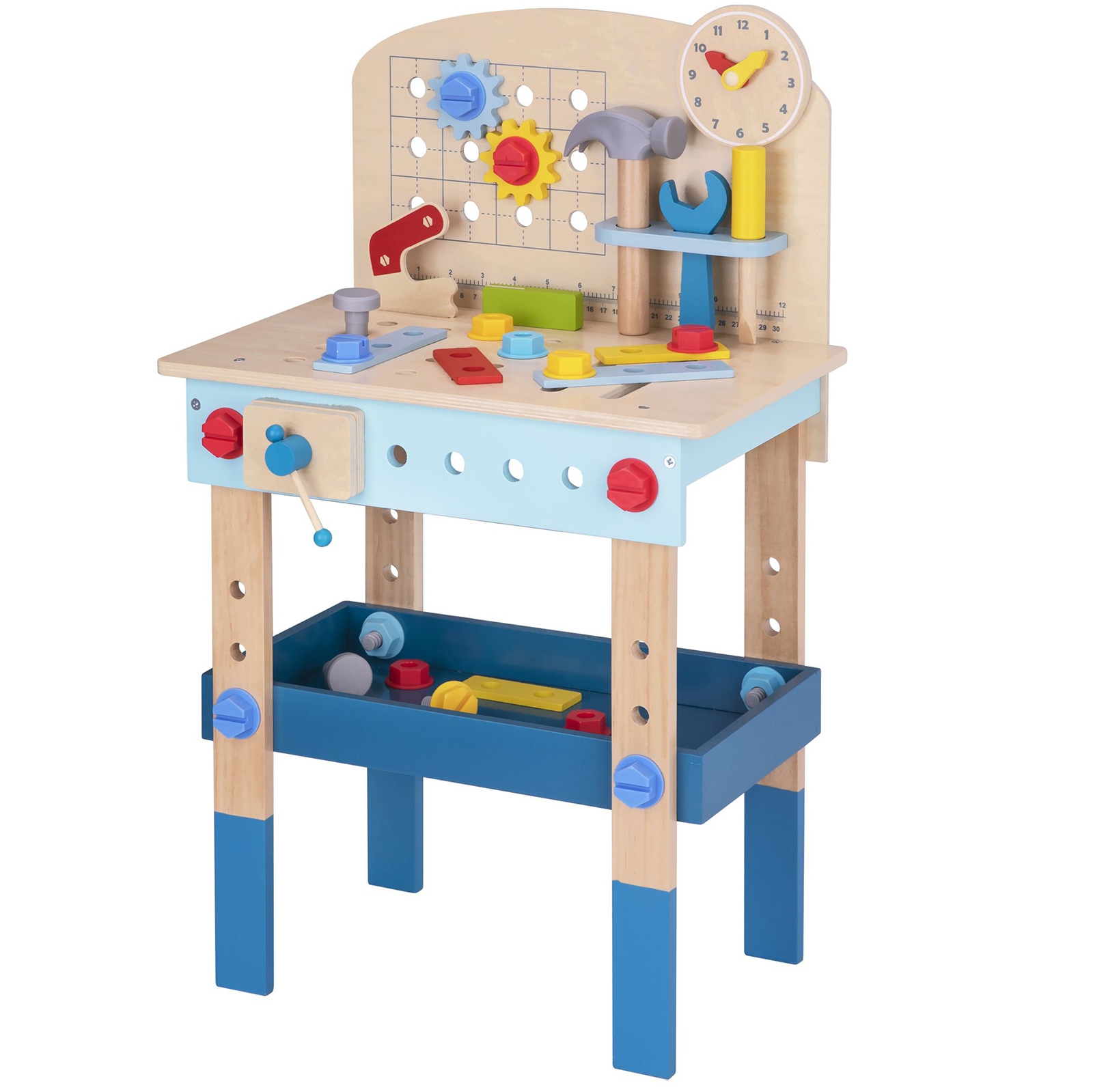 Tooky Toy Dřevěný stůl pro kutilskou dílnu Tooky