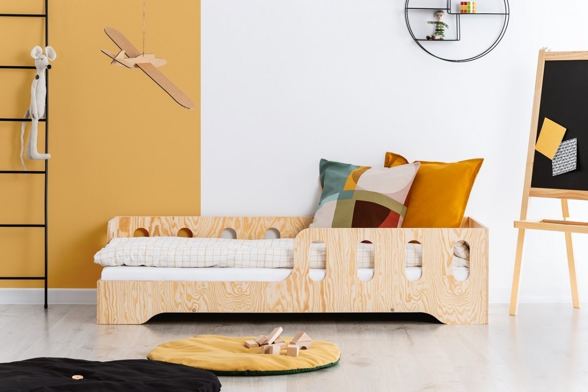 Adeko Dětská postel z masivního dřeva v přírodní barvě Kiki 1 L Rozměr: 80x170 cm