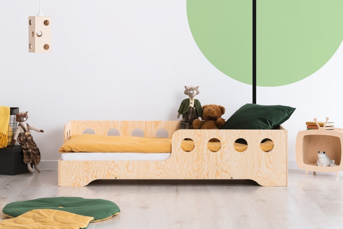 Adeko Dětská postel z masivního dřeva v přírodní barvě Kiki 5 L Rozměr: 70x160 cm