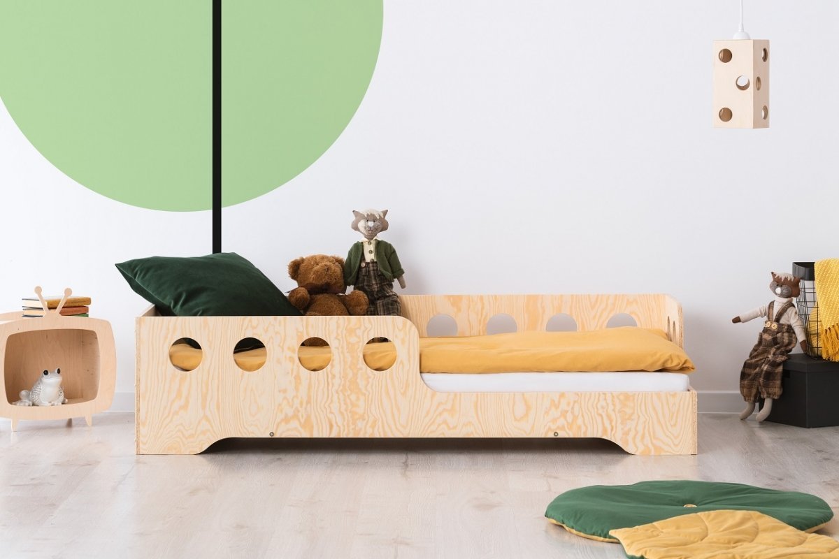 Adeko Dětská postel z masivního dřeva v přírodní barvě Kiki 5 P Rozměr: 90x190 cm