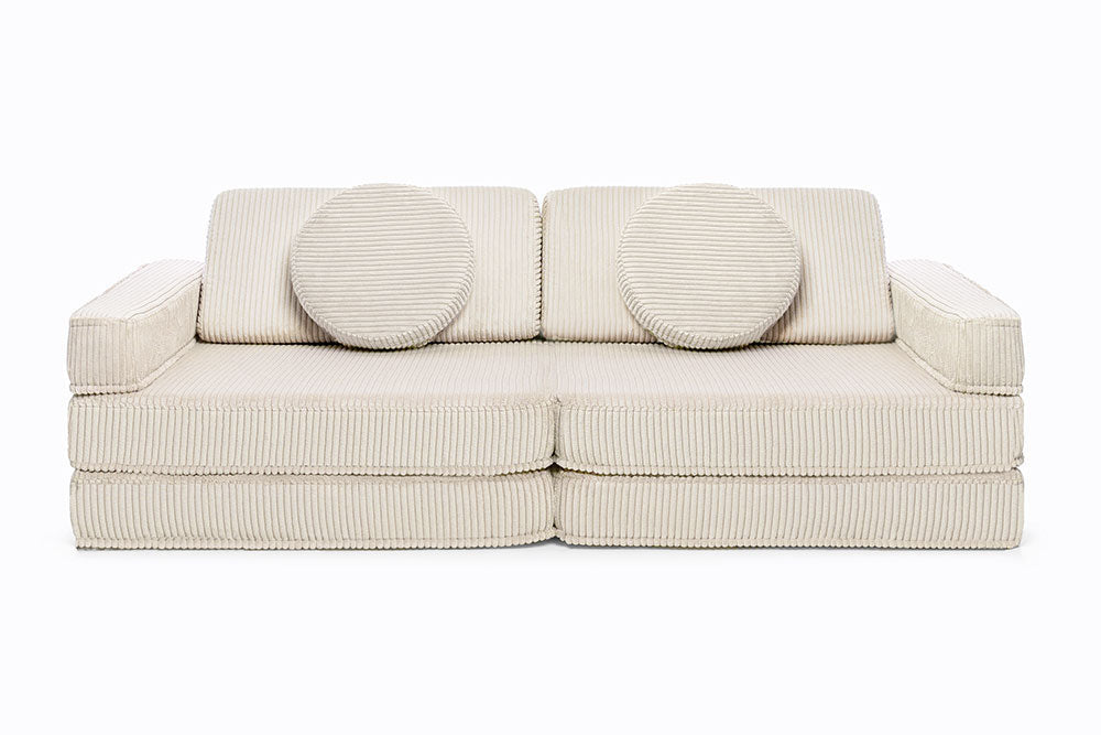 Rozkládací dětská pěnová pohovka a bunker SHAPPY PLAY SOFA CORDUROY více barev Barva: Vanilla