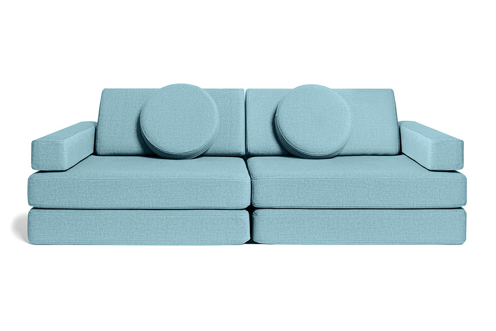 Rozkládací dětská pěnová pohovka a bunker SHAPPY PLAY SOFA ORIGINAL více barev Barva: Sky Blue