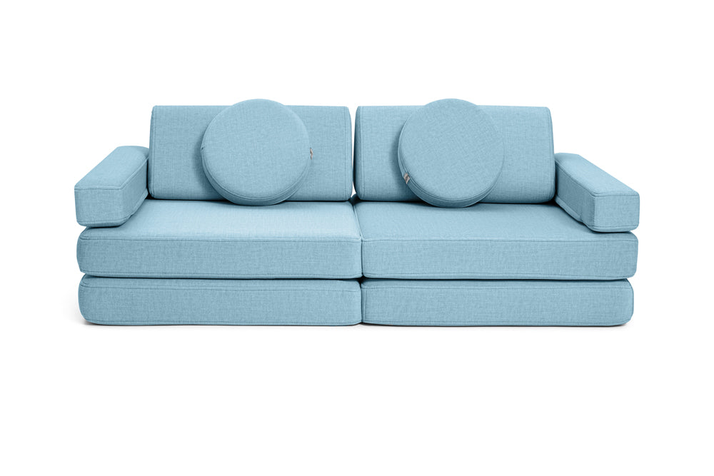 Rozkládací malá dětská pěnová pohovka a bunker SHAPPY PLAY SOFA ORIGINAL MINI více barev Barva: Sky Blue