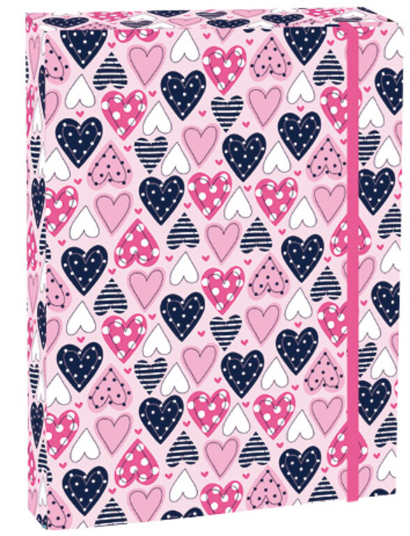 Stil Box na sešity s klopou A4 Hearts