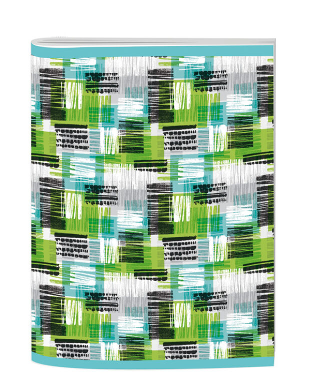 Stil Sešit A5 Trend linkovaný vzor zeleno/modrý