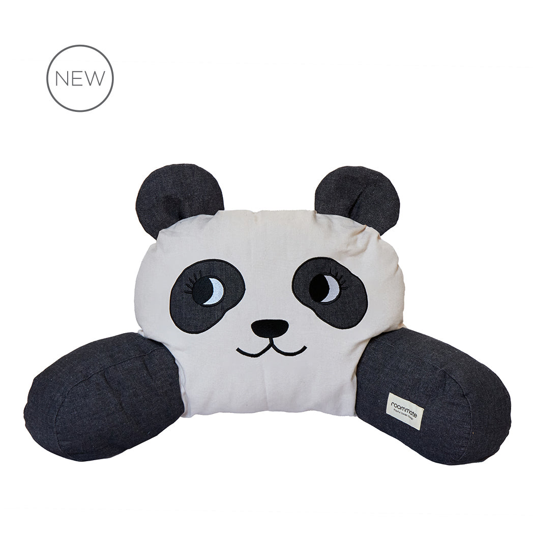 Polštář na sezení do kočárku a postele panda Roommate GOTS