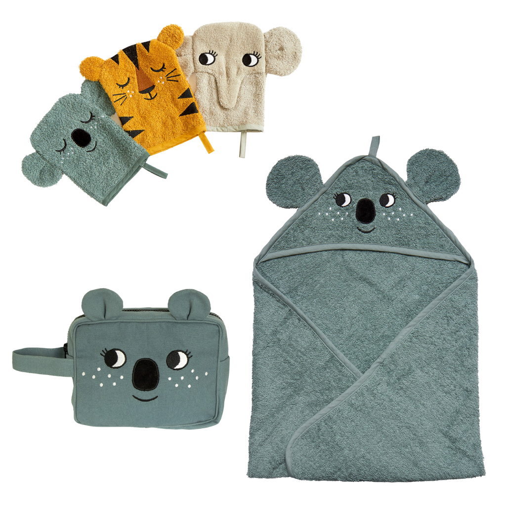 Koupací sada pro miminko od narození Roommate koala GOTS