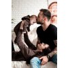 Moniel Dětský rostoucí teplákový overal Medvěd Basic Chocolate