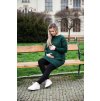 Moniel kojící mikina dlouhá Basic Dark Green