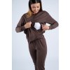 Dámská tepláková souprava s krátkou kojící mikinou Moniel Basic Chocolate 183