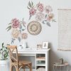 Samolepka na zeď do dětského pokoje Pivoňky a růže malé