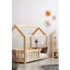 Domečková dětská postel z masivního dřeva v přírodní barvě Mila MBP