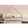 Domečková dětská postel z masivního dřeva v přírodní barvě Loca D