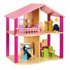 Dřevěný domeček pro panenky Viga Toys růžový