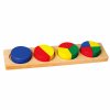 Dřevěné puzzle Viga Montessori Matematické bloky Zlomky