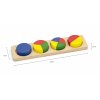 Dřevěné puzzle Viga Montessori Matematické bloky Zlomky