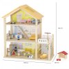 viga zestaw drewniany domek dla lalek z laleczkami i akcesoriami (11)