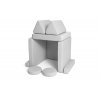aRozkládací dětská pěnová pohovka a bunker SHAPPY PLAY SOFA ORIGINAL více barevShappy Play Sofa Ultra Plush Light Grey