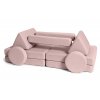 aRozkládací dětská pěnová pohovka a bunker SHAPPY PLAY SOFA ORIGINAL více barevShappy Play Sofa Ultra Plush Soft Pink