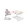 Set - Ergonomická dětská židle a elektrický dětský rostoucí psací stůl s šuplíkem a náklopným mechanismem