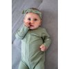 Moniel rostoucí čelenka pro miminka 0 24 měsíců Olive zelená