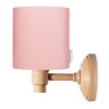 Kinkiet rozowy Velvet Pink elegancka, aksamitna lampka nocna scienna w kolorze pudrowego rozu, idealna do sypialni, pokoju dziewczynki, hoteli i restauracji, w stylu retro, boho, hampton i glamour.