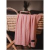 pink knitted baby blanket 100 cotton cm (6)