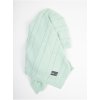 turquoise knitted baby blanket 100 cotton cm (2)