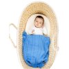 blue knitted baby blanket 100 cotton cm (3)
