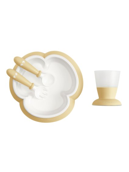 BabyBjörn JEDÁLENSKA SADA 4 - dielna púdrovo žltá