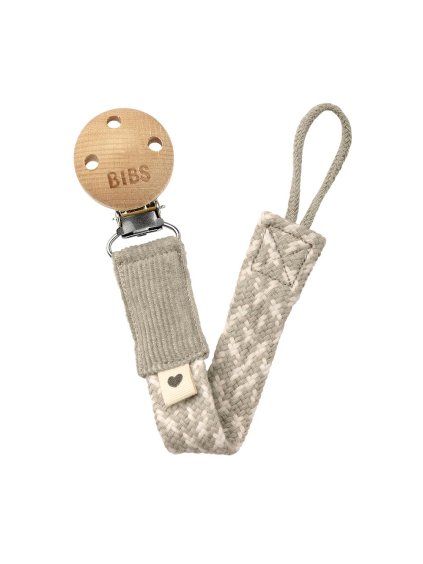 BIBS PACI BRAID KLIP NA CUMLÍK Sand/Ivory