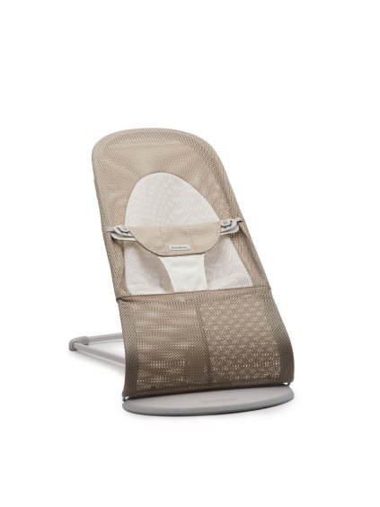 Babybjorn lehátko Soft Grey Beige/White mesh, svetlo šedá konštrukcia