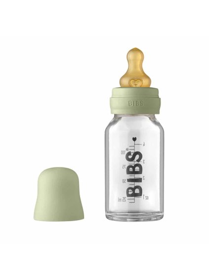 BIBS Baby Bottle sklenená fľaša Sage 110ml