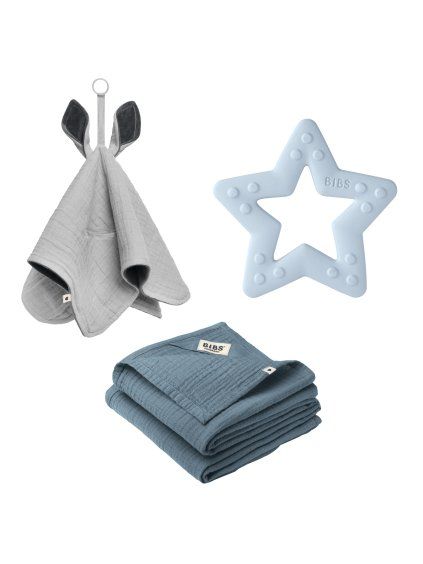 BIBS darčekový set stredný - Babyblue