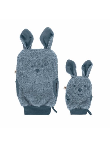 BIBS Kangaroo rukavice na kúpanie z BIO bavlny Petrol