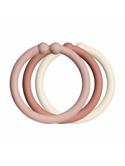 BIBS Loops krúžky 12ks blush-woodchuck-ivory