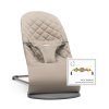 BABYBJORN Lehátko BabyBjörn Bouncer Bliss Sand Grey Woven + hračka očička Googly Eyes