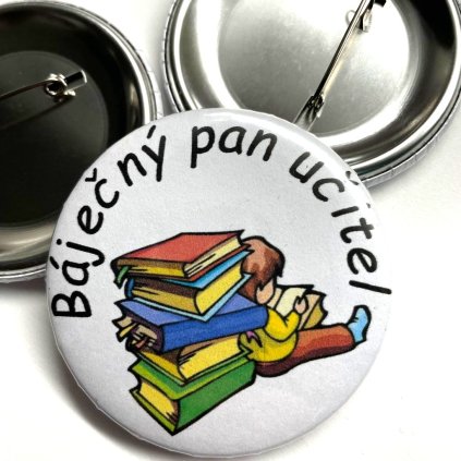 Odznáček, špendlík, placka: Báječný pan učitel