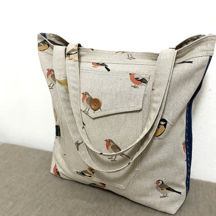 Látková taška - ptactvo