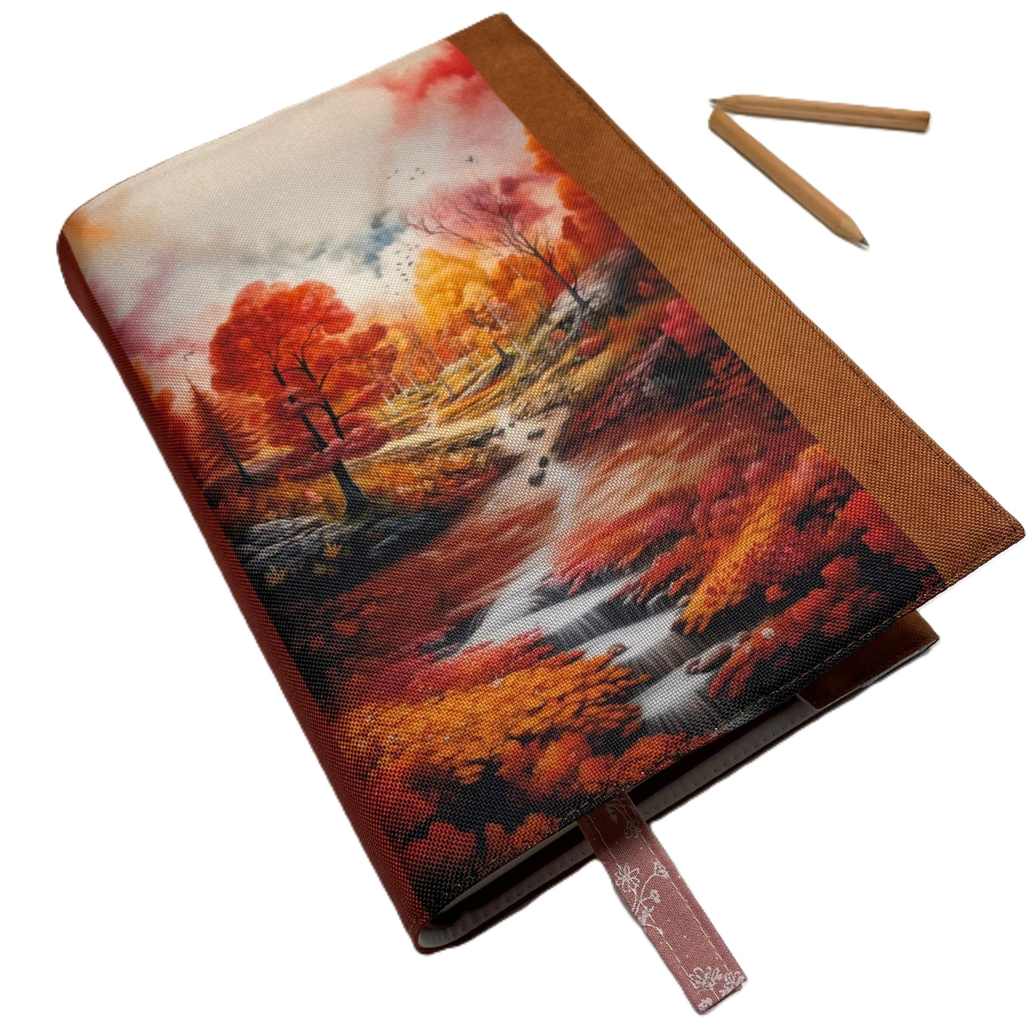 Nastavitelný obal na knihu: Krajina látkový obal