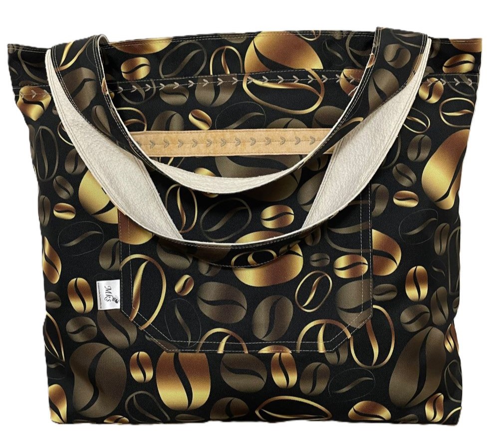 Dámská taška: Zlatá zrna kávy