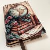Látkový obal na knihu – glóbus a staré knihy ve vintage stylu