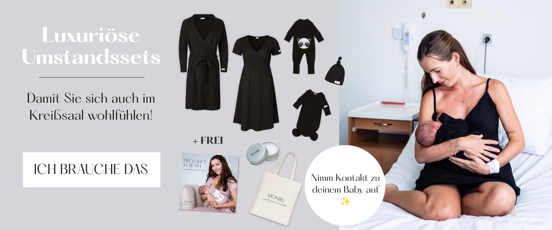 Moniel Sets für die Kliniktasche