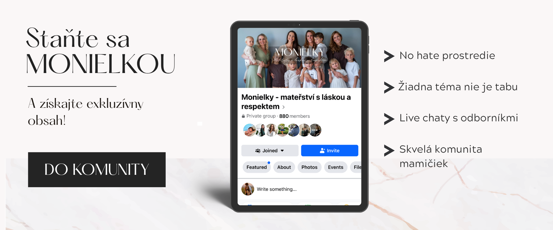 Získajte exkluzívny obsah! Staňte sa Monielkou